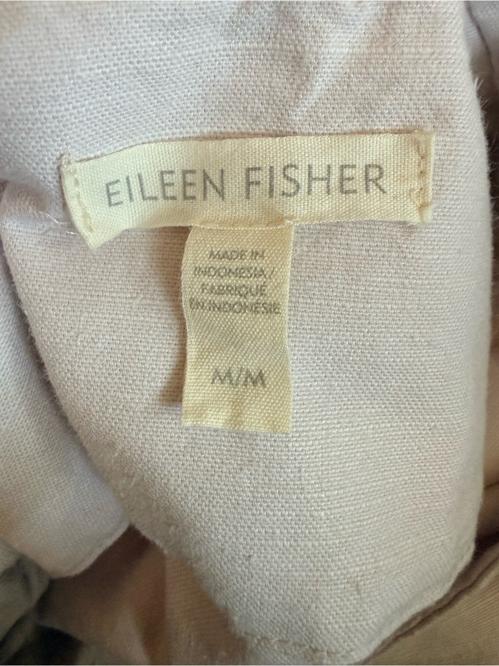 Eileen Fisher Sueded Organic Cotton Hemp CERAMIC Jacket M - Picture 4 of 6